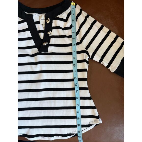 Anthropologie Maeve Half-Sleeve Henley Tee - Picture 8 of 9